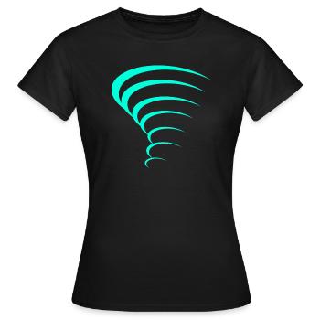 Conception de tornade - T-shirt Femme - noir - Devant - AI Model Female 172 dark (172cm)