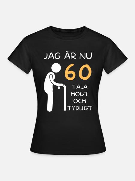 Present till 60-åring - T-shirt dam - svart