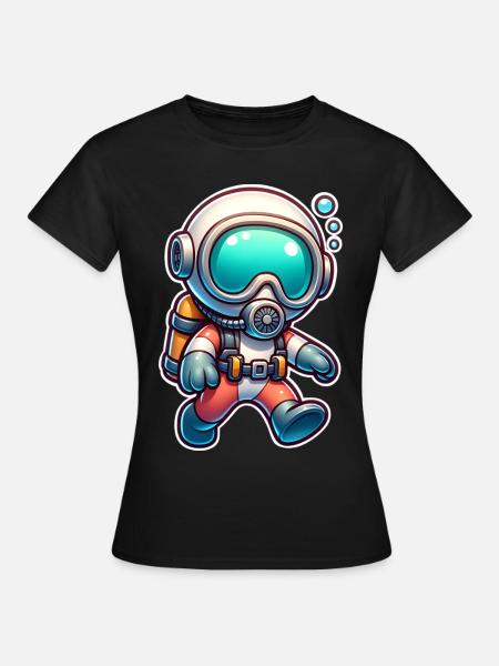 Tauchen Taucher - Frauen T-Shirt - Schwarz