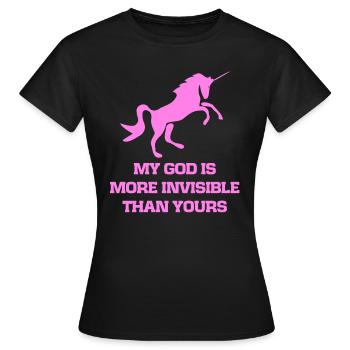 Unicorn rose invisible - T-shirt Femme - noir - Devant - AI Model Female 172 dark (172cm)