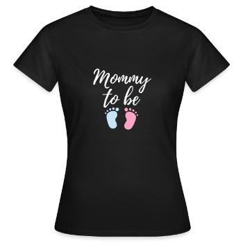 grossesse - T-shirt Femme - noir - Devant - AI Model Female 172 dark (172cm)