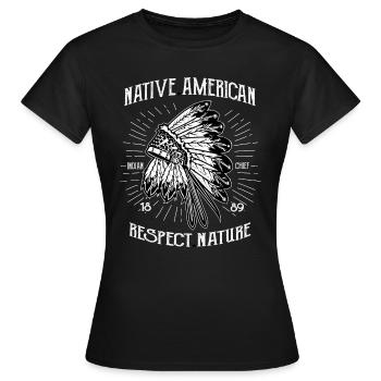 INDIEN - shirt design indien - T-shirt Femme - noir - Devant - AI Model Female 172 dark (172cm)