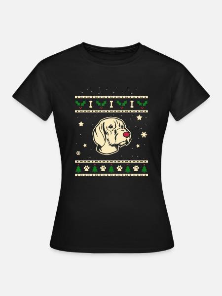 Vizsla Weihnachtsgeschenk - Frauen T-Shirt - Schwarz