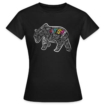 Autismus Papa Bär: Welt Autismus Tag 02.04.18 - Frauen T-Shirt - Schwarz - Vorne - AI Model Female 172 dark (172cm)