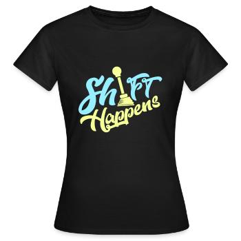 Maj Happens - Chemise de voiture - T-shirt Femme - noir - Devant - AI Model Female 172 dark (172cm)