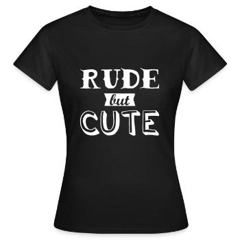 Grossier, mais mignon - T-shirt Femme - noir - Devant - AI Model Female 172 dark (172cm)