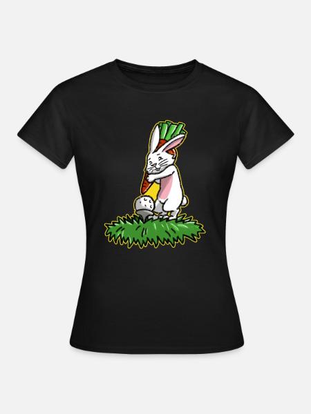 Ich liebe Golf Golfer Osterhase Geschenk Ostern - Frauen T-Shirt - Schwarz
