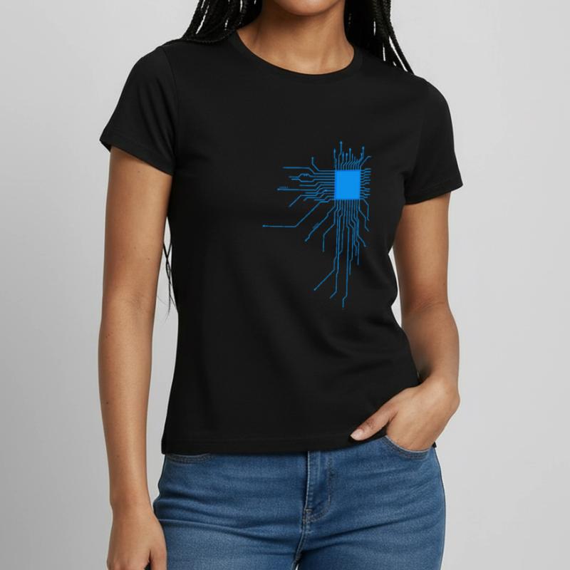 platine blau computer pc Admin Core cpu Nerd code Frauen T-Shirt