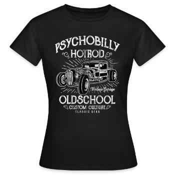 PSYCHOBILLY HOTROD - Hotrod Shirt Design - T-shirt Femme - noir - Devant - AI Model Female 172 dark (172cm)