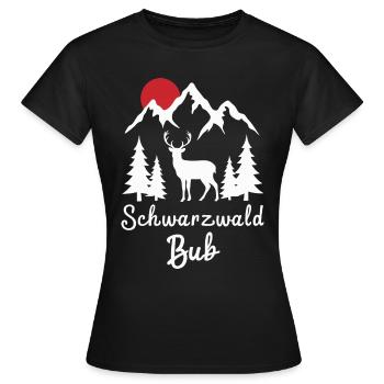 Forêt-Noire Forêt-Noire du Bade-Wurtemberg - T-shirt Femme - noir - Devant - AI Model Female 172 dark (172cm)