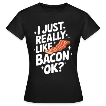 Bacon Breakfast Bacon - Women's T-Shirt - black - Front - AI Model Female 172 dark (172cm)