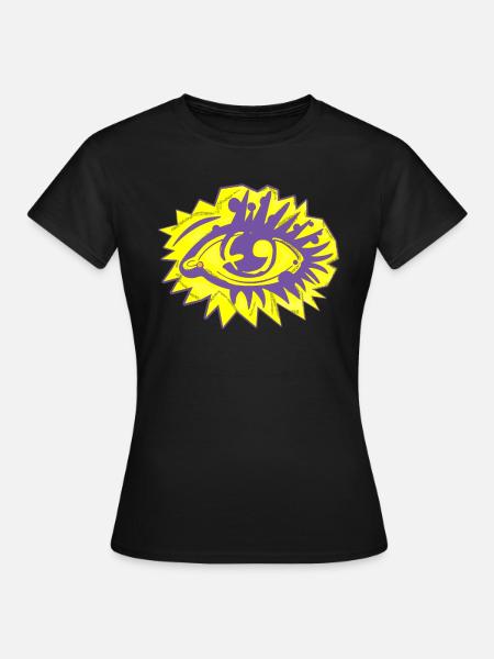 cooles Pop Art Auge - Frauen T-Shirt - Schwarz