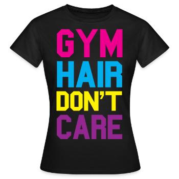 Gym - Frauen T-Shirt - Schwarz - Vorne - AI Model Female 172 dark (172cm)
