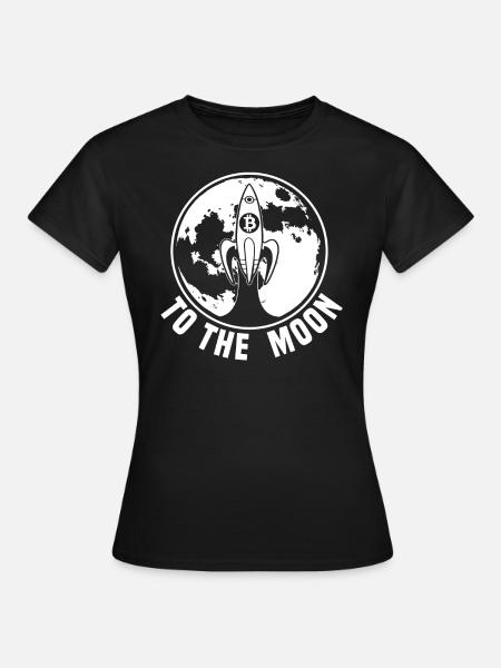 Bitcoin To The Moon Bitcoin Rocket Bitcoin Cadeau - T-shirt Femme - noir