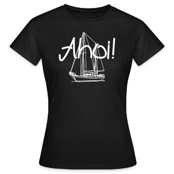ahoi voile - T-shirt Femme - noir - Devant - AI Model Female 172 dark (172cm)