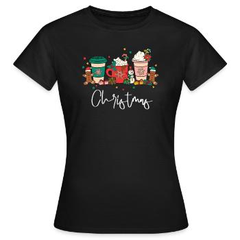 Joyeux marché de Noël - T-shirt Femme - noir - Devant - AI Model Female 172 dark (172cm)