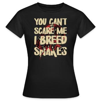 Tu ne peux pas me faire peur J’élève des serpents - T-shirt Femme - noir - Devant - AI Model Female 172 dark (172cm)