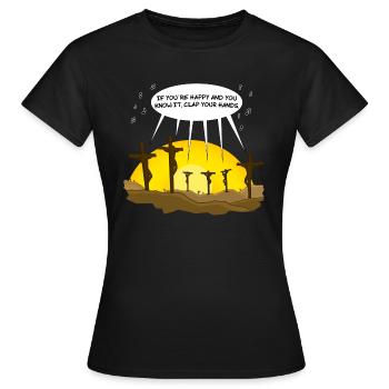 Clap Your Hands - T-shirt Femme - noir - Devant - AI Model Female 172 dark (172cm)