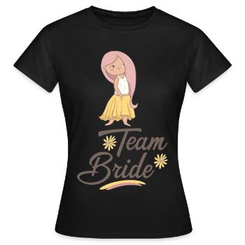 Team Bride - Frauen T-Shirt - Schwarz - Vorne - AI Model Female 172 dark (172cm)