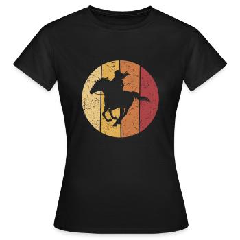 Les chevaux cavaliers adorent - T-shirt Femme - noir - Devant - AI Model Female 172 dark (172cm)