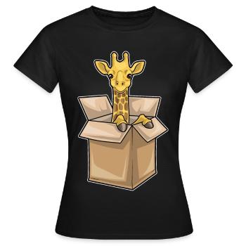Giraffe Karton - Frauen T-Shirt - Schwarz - Vorne - AI Model Female 172 dark (172cm)