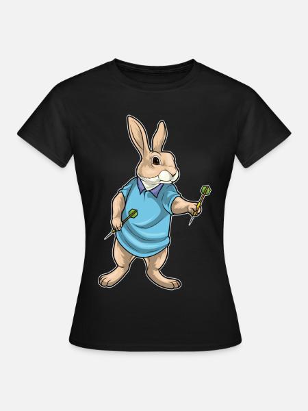 Hase Dart Dartpfeil - Frauen T-Shirt - Schwarz