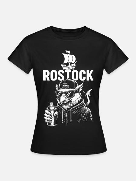Rostock Streetsoul - Frauen T-Shirt - Schwarz