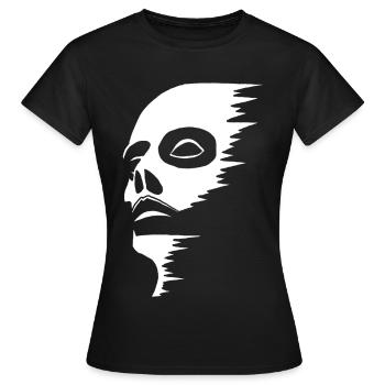 Visage fantomatique - T-shirt Femme - noir - Devant - AI Model Female 172 dark (172cm)