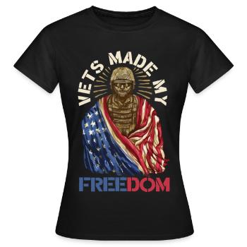 Journée des anciens combattants pour les républicains - T-shirt Femme - noir - Devant - AI Model Female 172 dark (172cm)
