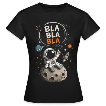 Astronaut Blabla on the Moon - Women's T-Shirt - black - Front - AI Model Female 172 dark (172cm)