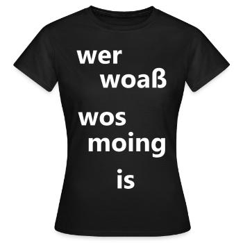 bayrisch cool - Frauen T-Shirt - Schwarz - Vorne - AI Model Female 172 dark (172cm)