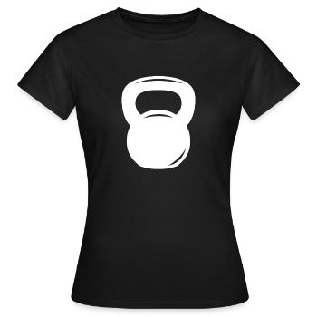Kettlebell workout exercises workout gift - Women's T-Shirt - black - Front - AI Model Female 172 dark (172cm)