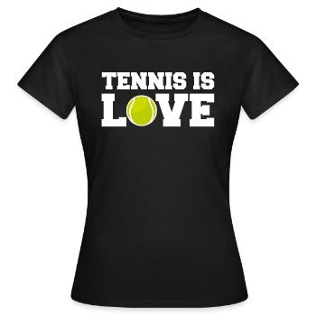 Raquettes de tennis - T-shirt Femme - noir - Devant - AI Model Female 172 dark (172cm)