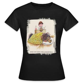 Thelwell - Pony sleeping - Women's T-Shirt - black - Front - AI Model Female 172 dark (172cm)