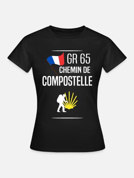 Chemin de compostelle - T-shirt Femme - noir