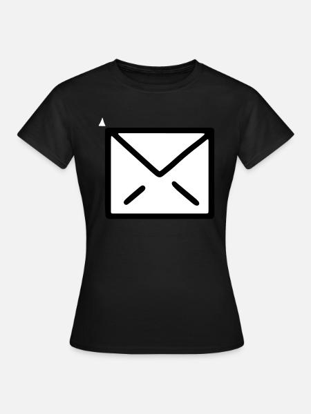 Brief Briefsymbol letter icon envelope Nachricht - Dame-T-shirt - sort