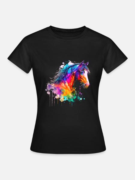 Idea passione cavaliere acquerello splash - Maglietta da donna - nero