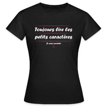 Annonce grossesse humoristique femme enceinte mère - T-shirt Femme - noir - Devant - AI Model Female 172 dark (172cm)