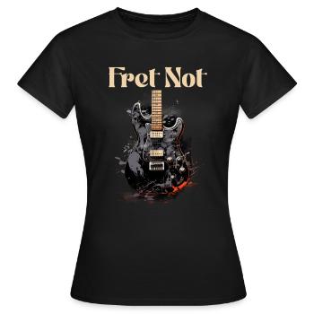 Fret Pas Drôle Citation Professeur De Guitare - T-shirt Femme - noir - Devant - AI Model Female 172 dark (172cm)