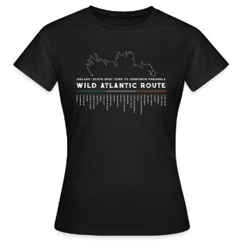 Wild Atlantic Route Ireland Design 2 - Women's T-Shirt - black - Front - AI Model Female 172 dark (172cm)