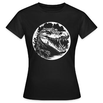 Alligator - T-shirt Femme - noir - Devant - AI Model Female 172 dark (172cm)