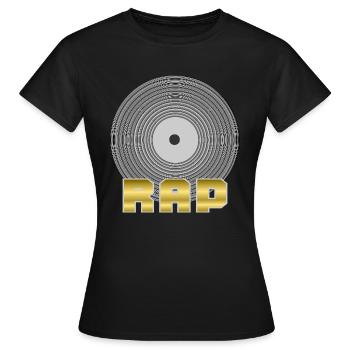 RAP LP - Women's T-Shirt - black - Front - AI Model Female 172 dark (172cm)