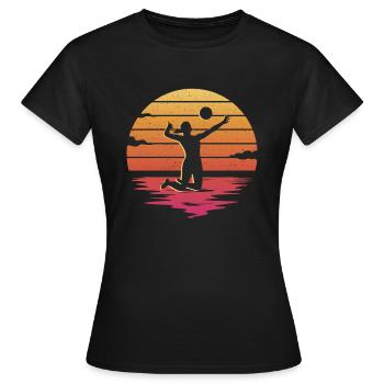 Volleyball Player Volleyball Player Girls Volleyball - Women's T-Shirt - black - Front - AI Model Female 172 dark (172cm)