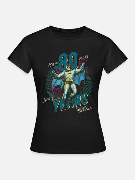 Batman 80 Years Vintage Retro - Vrouwen T-shirt - zwart
