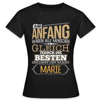 MARIE - die Besten - Frauen T-Shirt - Schwarz - Vorne - AI Model Female 172 dark (172cm)