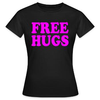 Free hugs - Women's T-Shirt - black - Front - AI Model Female 172 dark (172cm)