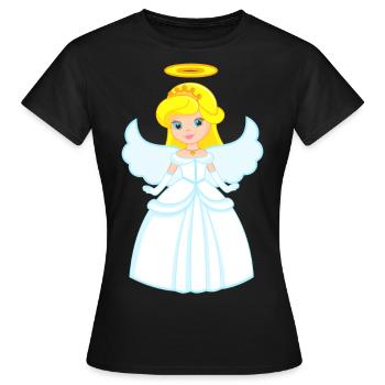 ange - T-shirt Femme - noir - Devant - AI Model Female 172 dark (172cm)