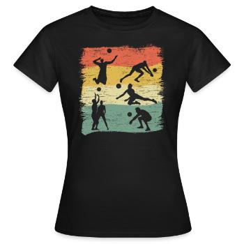 Volleyball Beach Volleyball Volleyball Volleyball Players - Women's T-Shirt - black - Front - AI Model Female 172 dark (172cm)