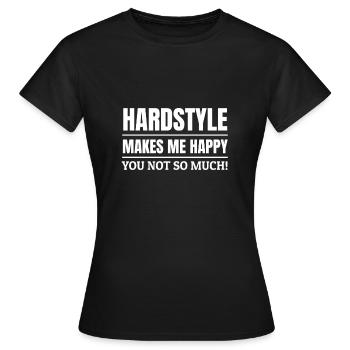 Hardstyle Merchandise Hardstyle makes me ! - T-shirt Femme - noir - Devant - AI Model Female 172 dark (172cm)