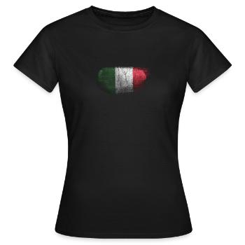 Italienische Flagge - T-shirt Femme - noir - Devant - AI Model Female 172 dark (172cm)